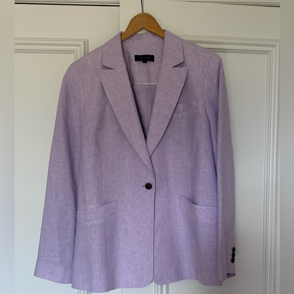 Talbots Lavender Single-Button Blazer Jacket - image 1